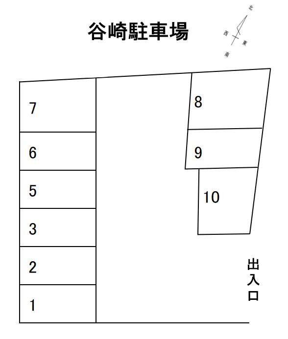 谷崎駐車場の駐車配置図