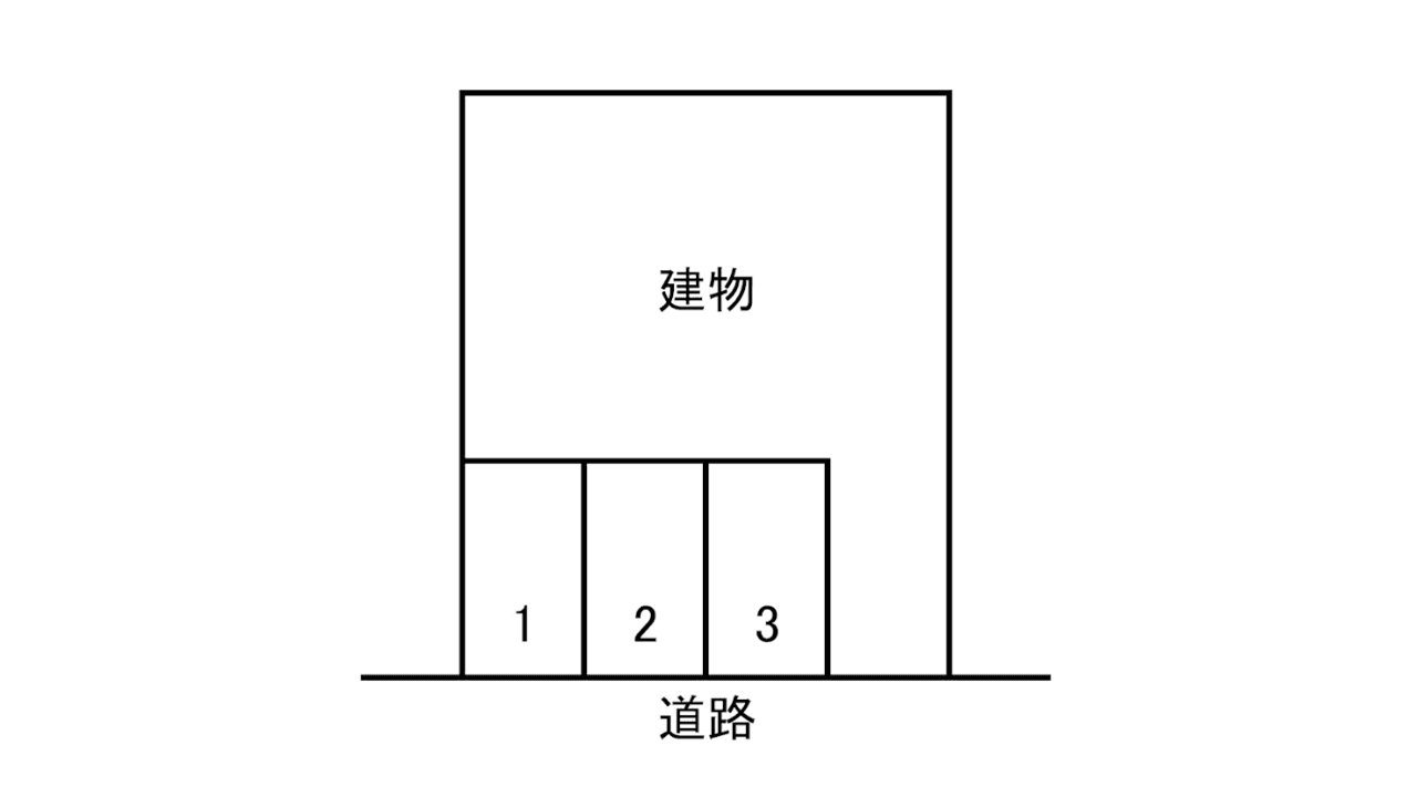 稲葉下パーキングの駐車配置図