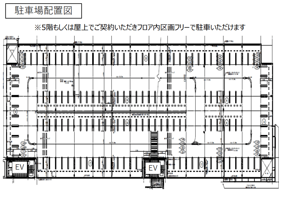 ベガスベガス大谷地店駐車場の駐車配置図