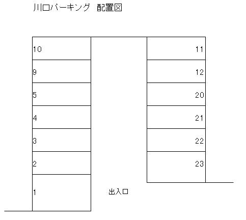 川口パーキングの駐車配置図