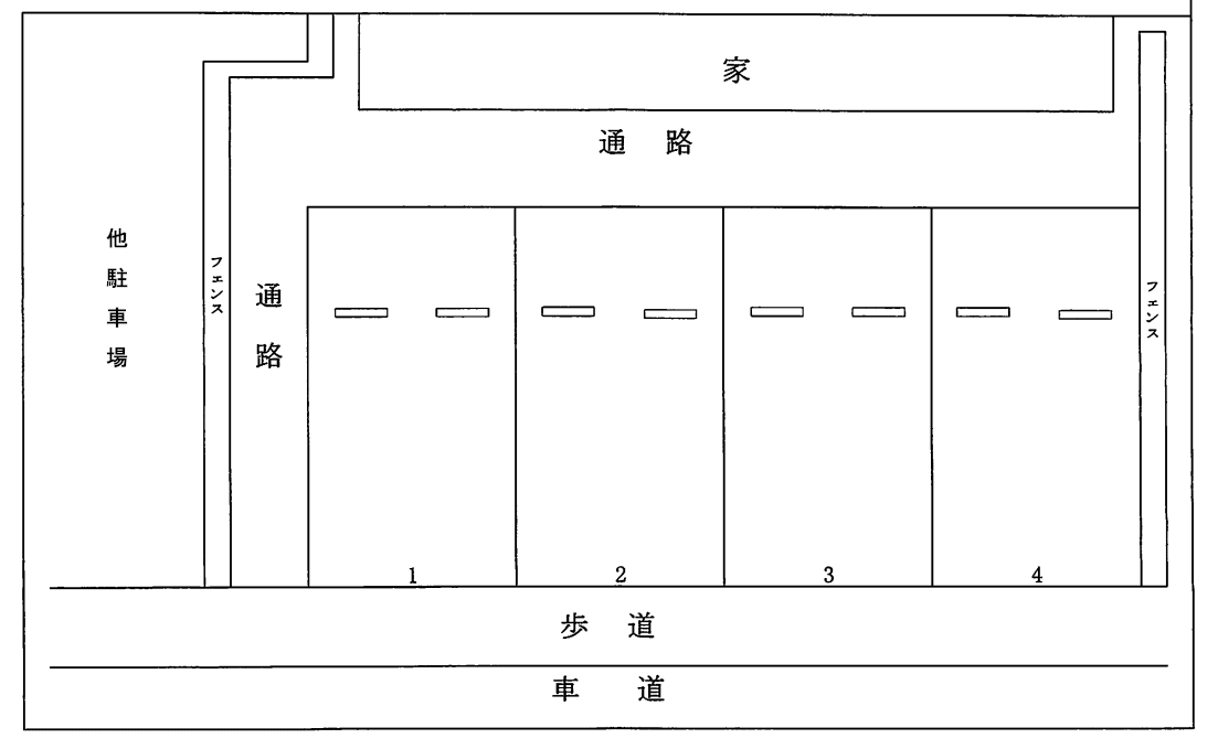 筒井町第２駐車場の駐車配置図