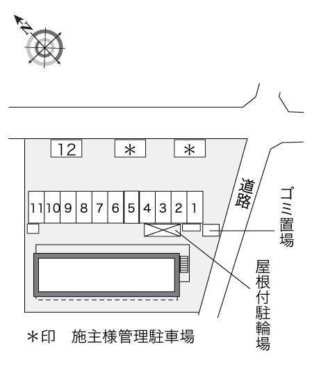 コンフォートウッズⅢ(27893)の駐車配置図