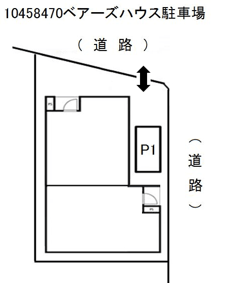 ベアーズハウス駐車場の駐車配置図