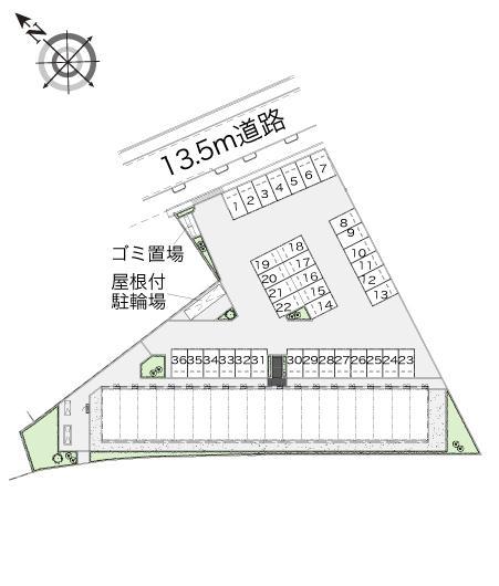 グリーングラス(41854)の駐車配置図