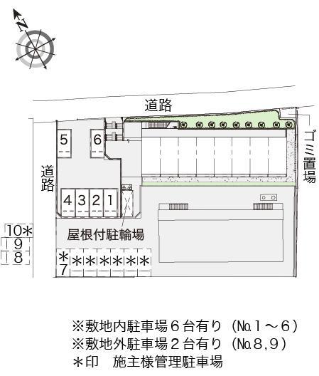 サンレジデンス湘南(40643)　敷地外駐車場の駐車配置図