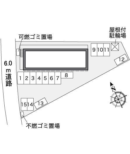 メルベーユＢ(36373)の駐車配置図