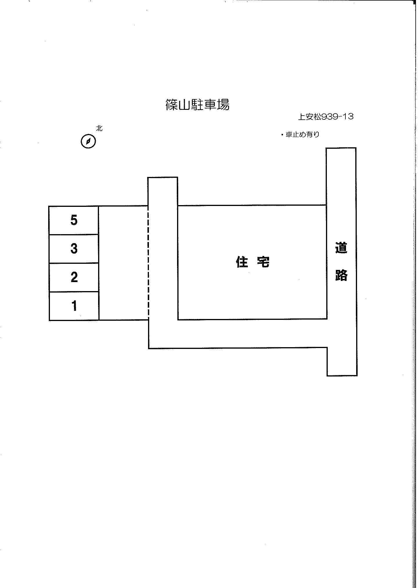 篠山駐車場の駐車配置図