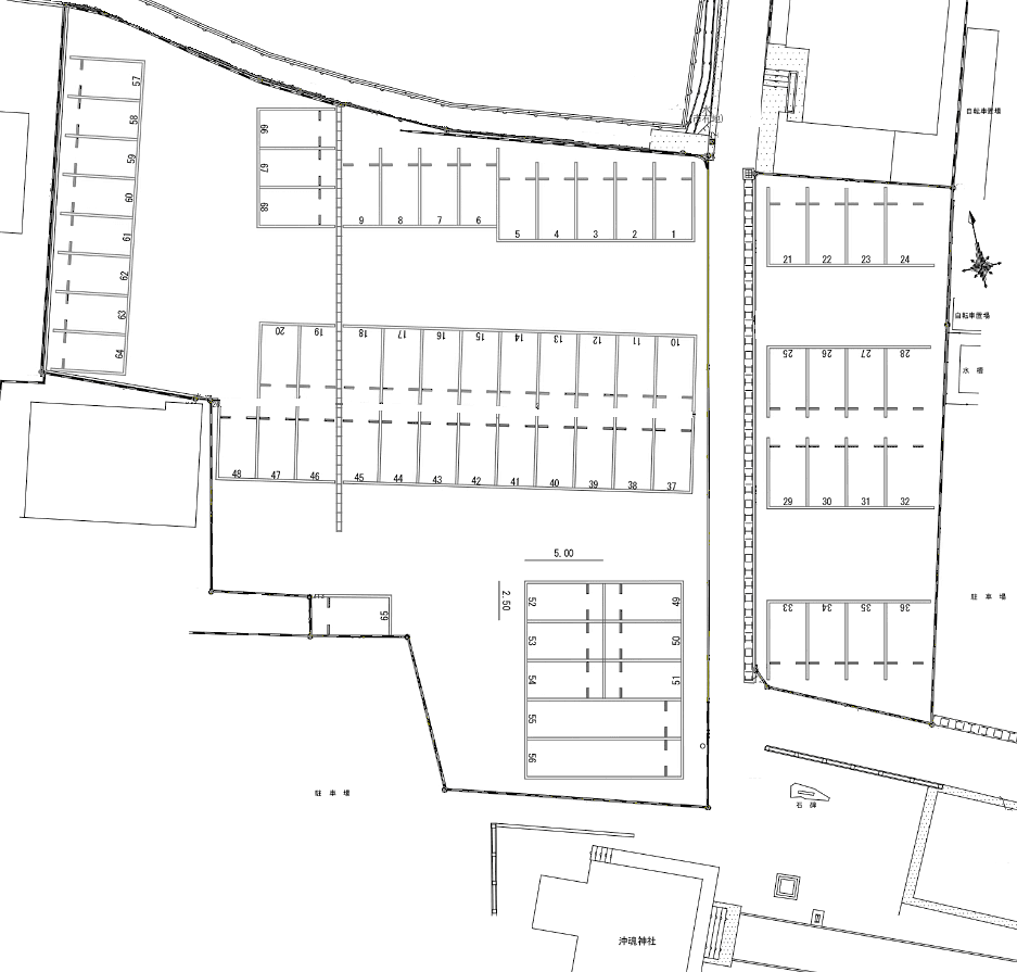 パレスパーク沖浜の駐車配置図