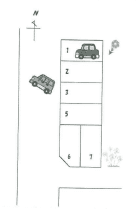 中央二丁目Ａパーキングの駐車配置図