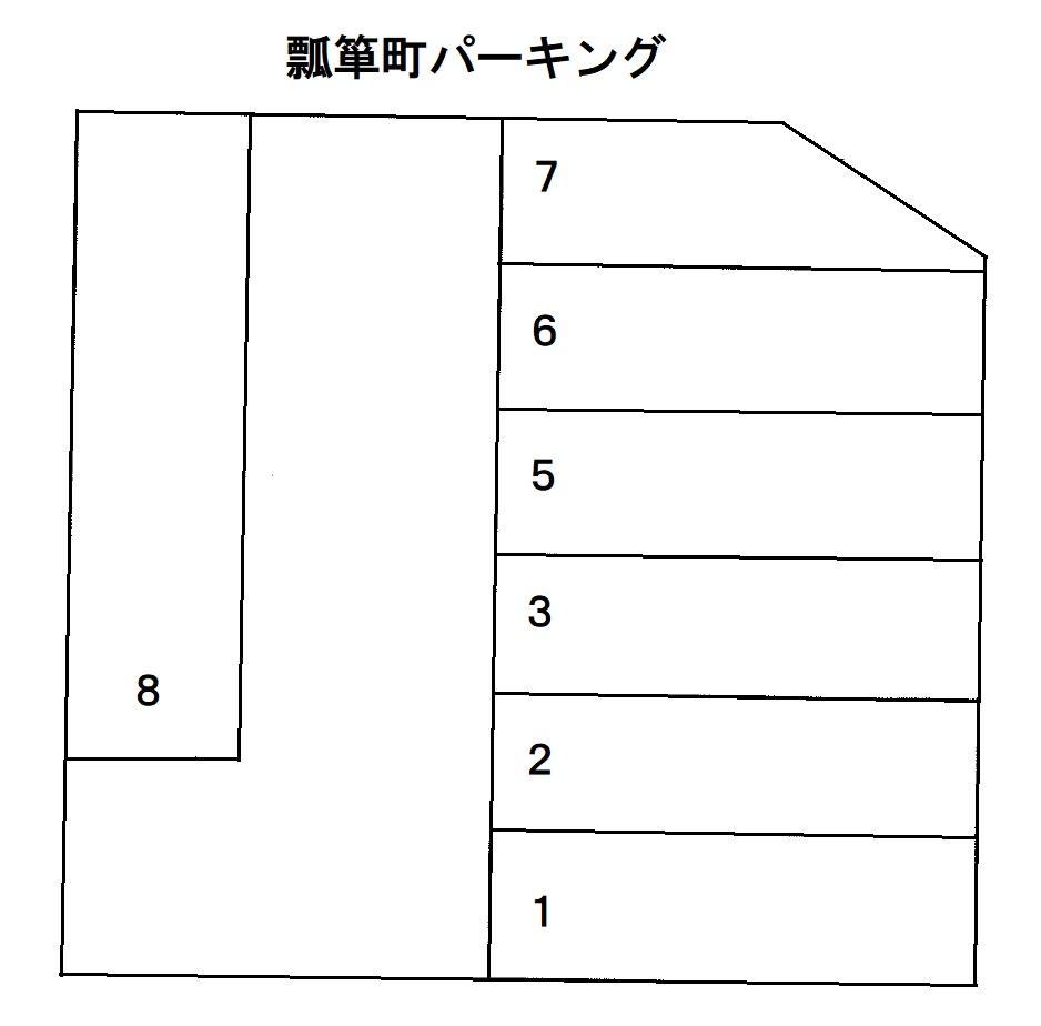 瓢箪町パーキングの駐車配置図
