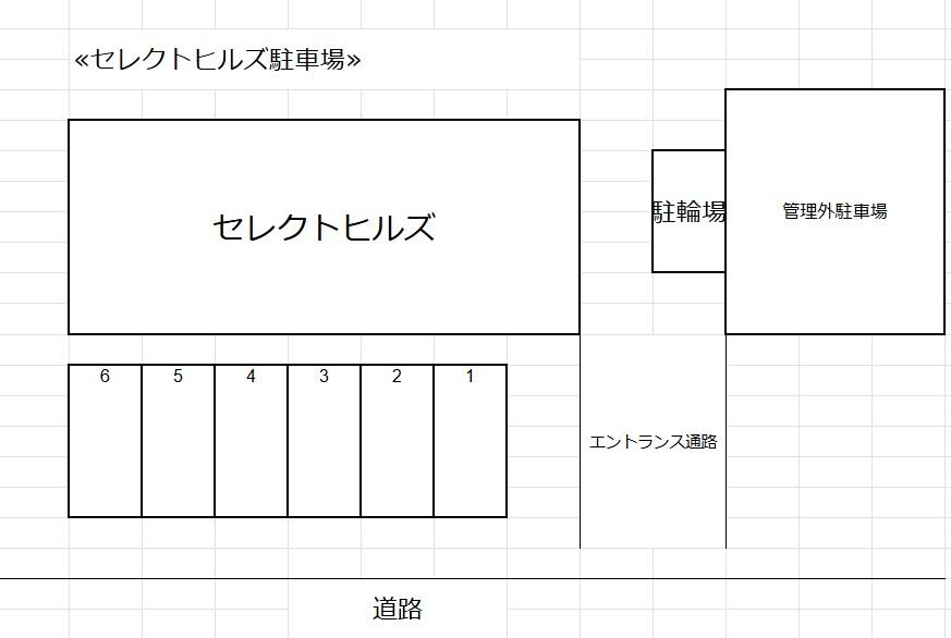 セレクトヒルズの駐車配置図