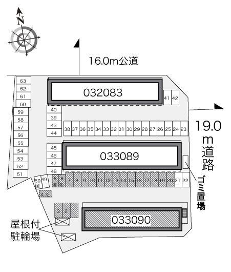 シャールポンド　Ａ(33090)の駐車配置図