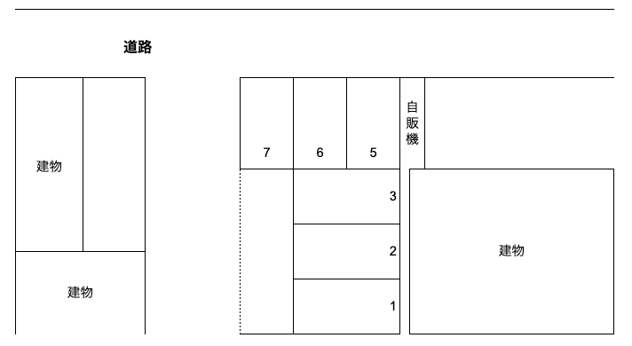 中村Ｙ駐車場の駐車配置図