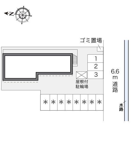 オアシス(21073)の駐車配置図