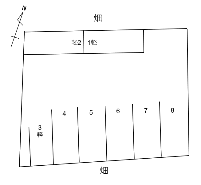 次郎丸3丁目T駐車場の駐車配置図