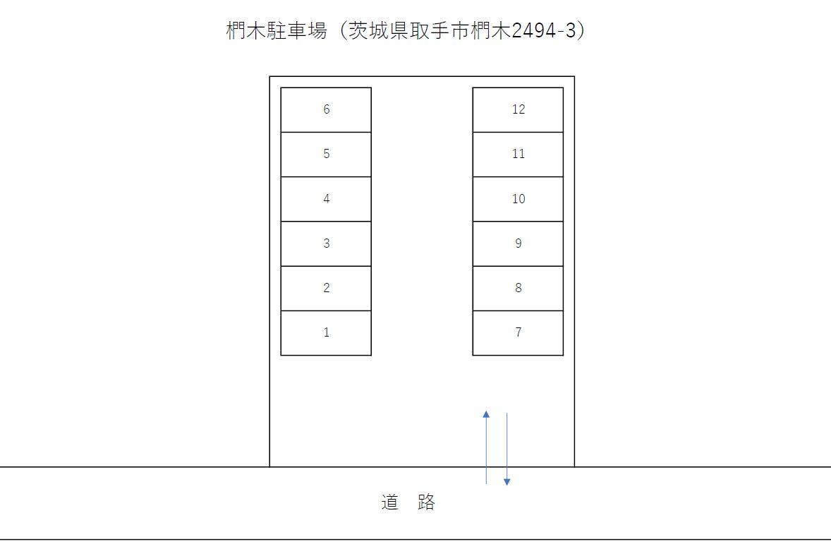 椚木駐車場の駐車配置図