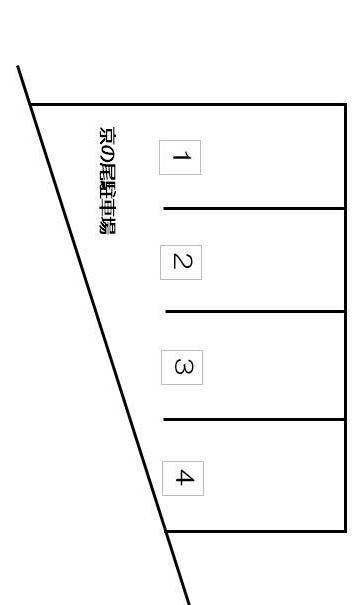 京の尾駐車場の駐車配置図