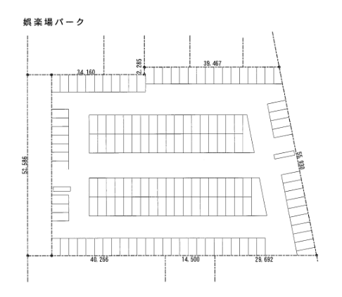 娯楽場パークの駐車配置図