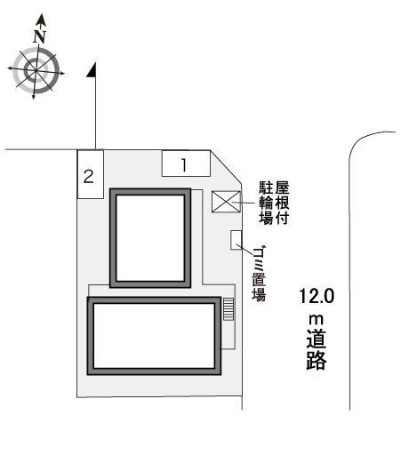 サンインレットⅤ(34351)の駐車配置図