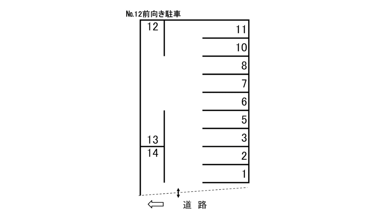 原四丁目パーキングの駐車配置図