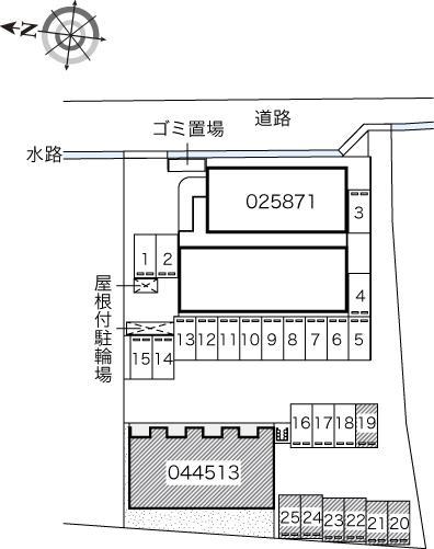グリーンパル野市Ⅲ(44513)の駐車配置図
