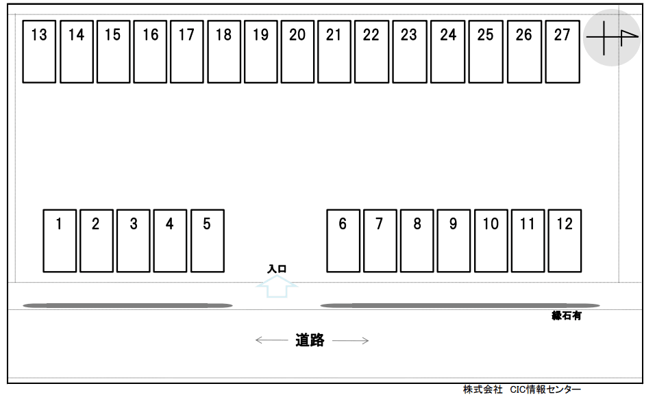 福田駐車場の駐車配置図