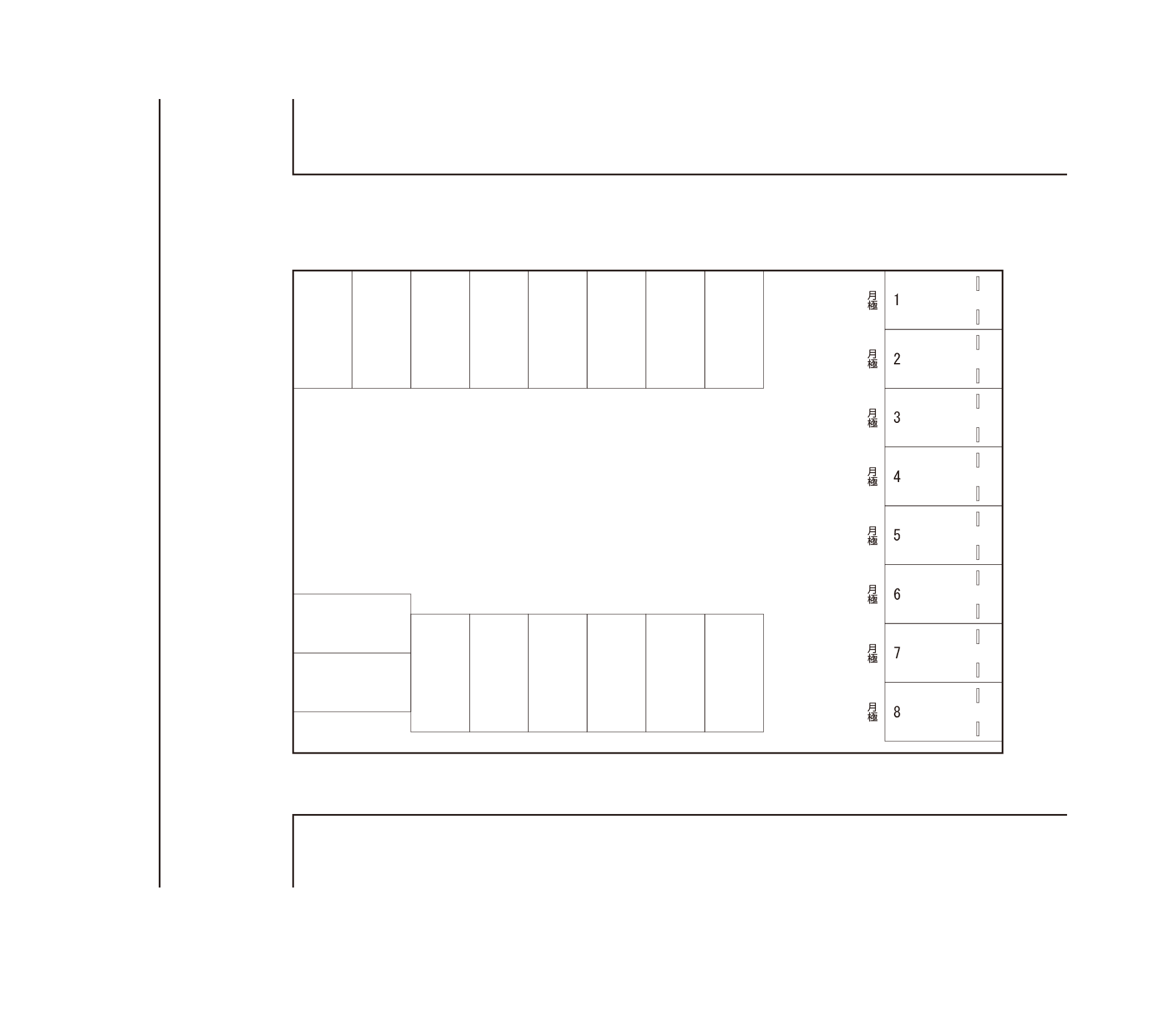 ザ・パーク木町3の駐車配置図