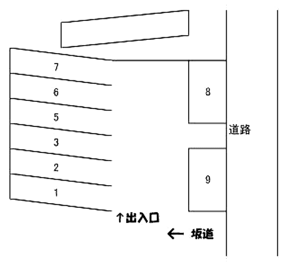 久保平賀第二駐車場の駐車配置図
