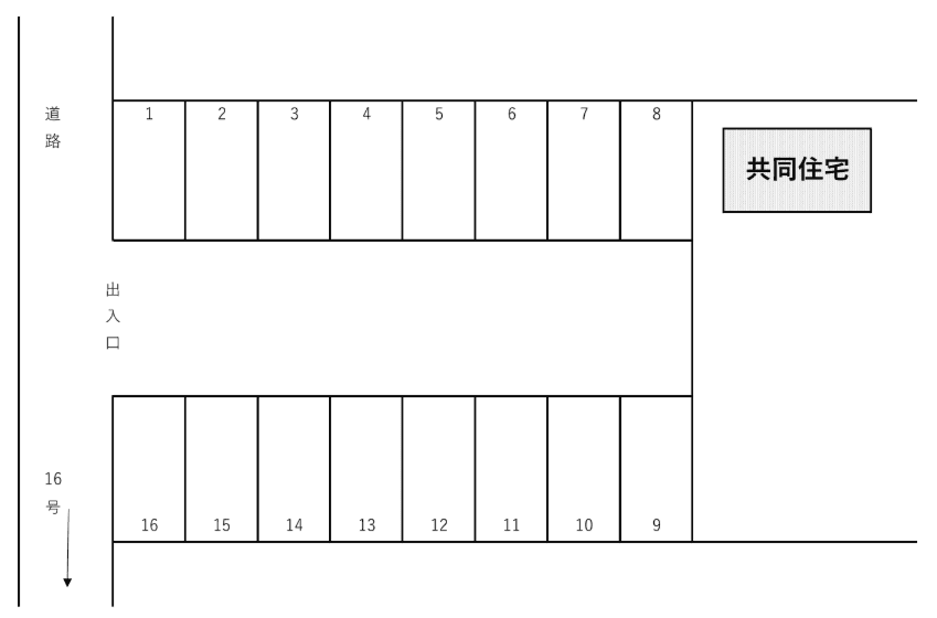 須賀第１駐車場の駐車配置図