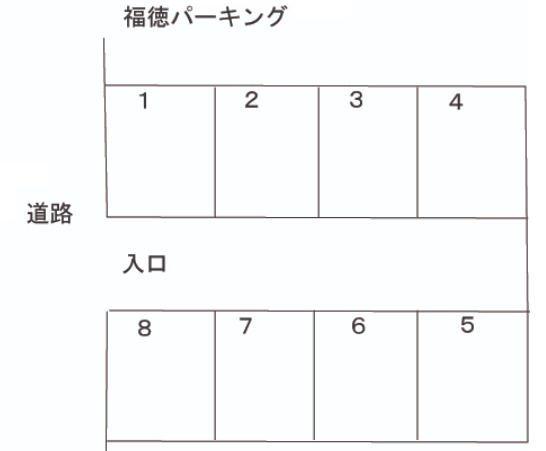 福徳パーキングの駐車配置図