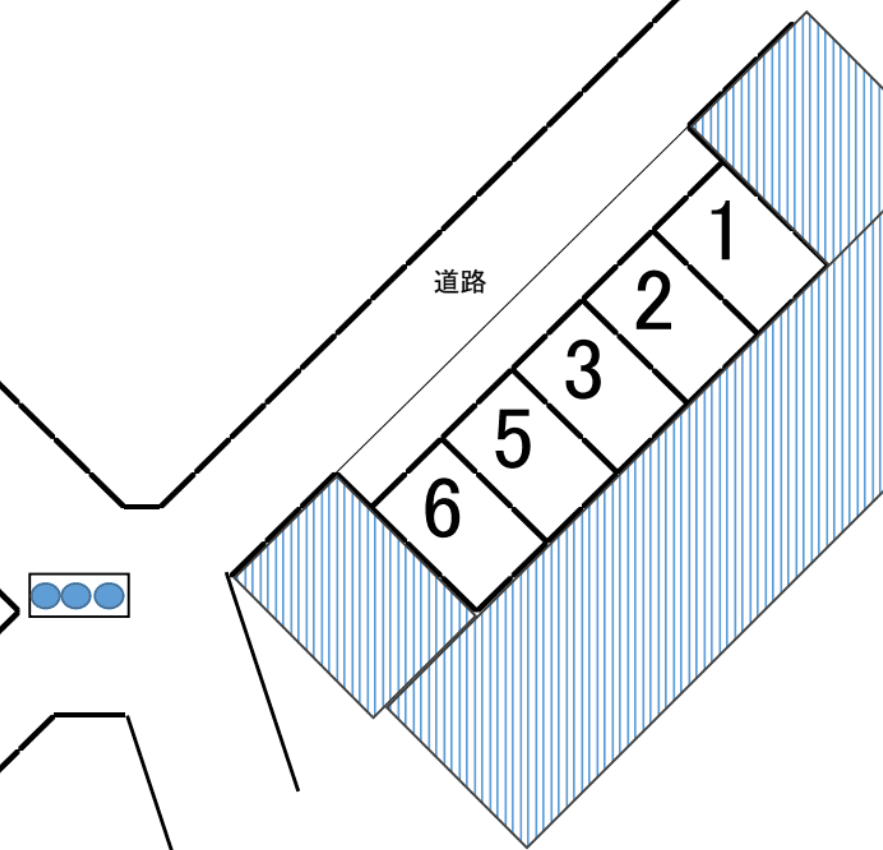 М’ｓパーキング高田の駐車配置図