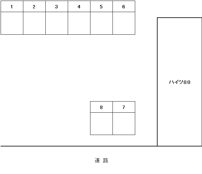 ハイツ８８駐車場の駐車配置図