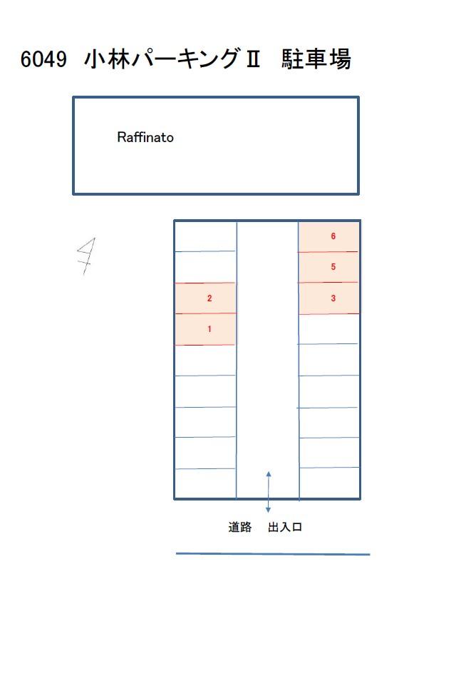 小林パーキングⅡの駐車配置図