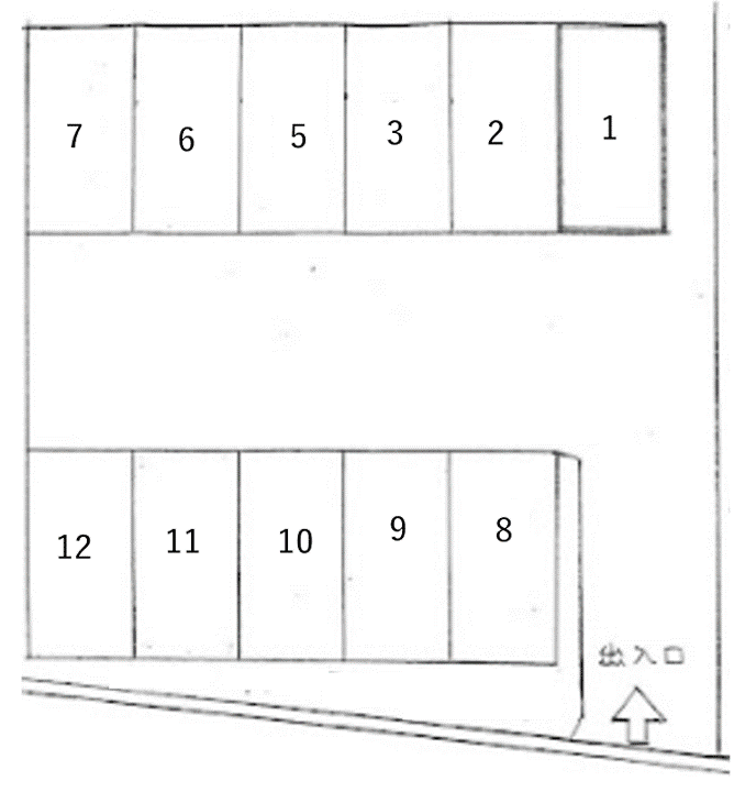 近藤パーキング（C）・鳴子第三駐車場の駐車配置図