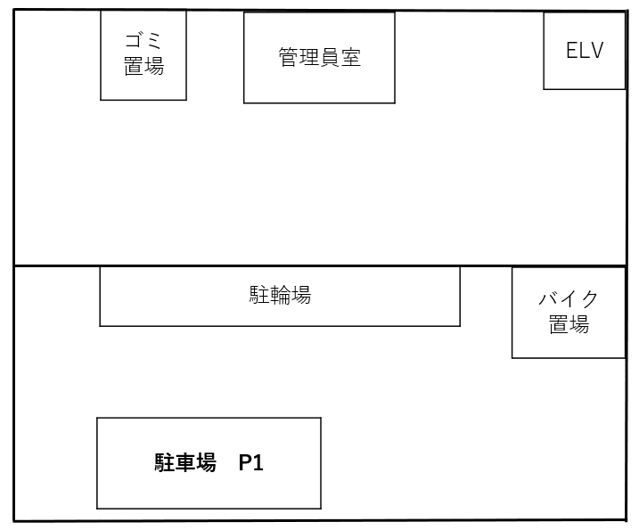 レガリス門前仲町の駐車配置図