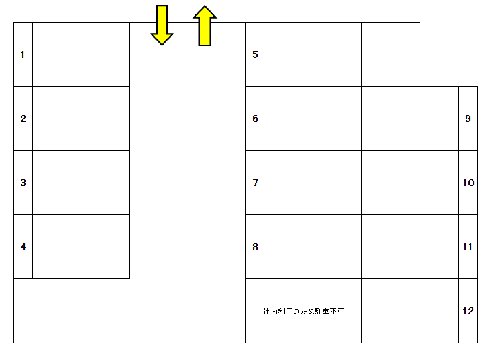ＮＴＫパーキングの駐車配置図