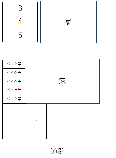 ヒルサイド菅沢Ⅰ駐車場の駐車配置図