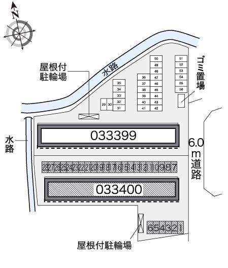 仙港Ｂ(33400)の駐車配置図