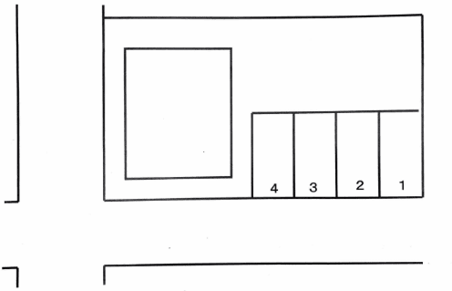 高砂７−１８駐車場の駐車配置図