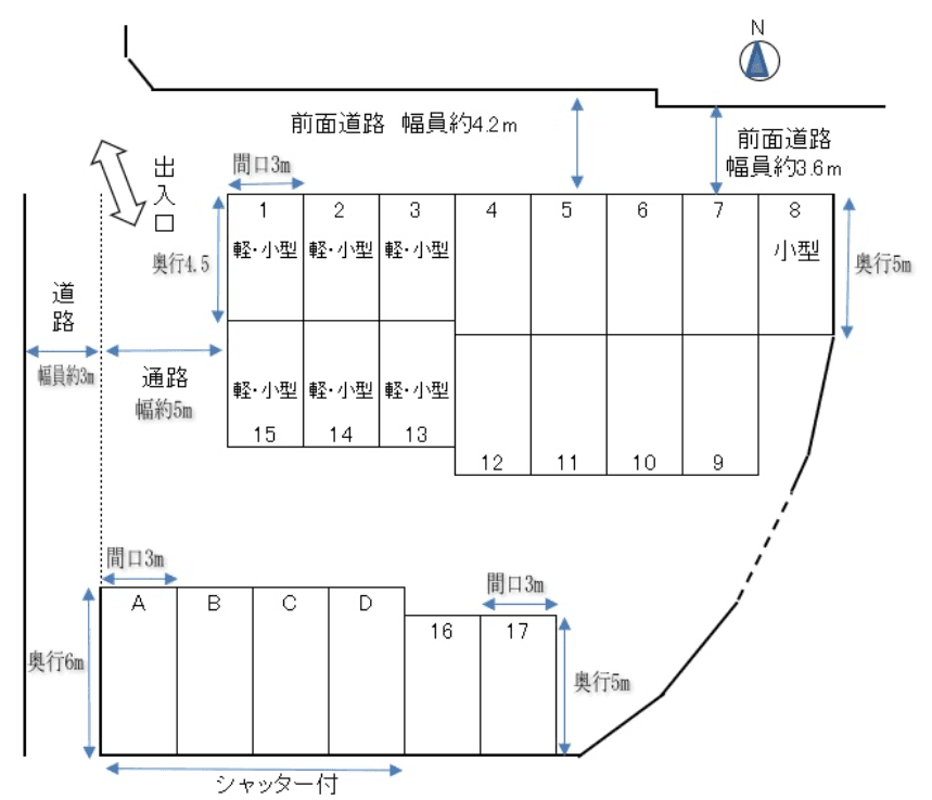 第2澤栄駐車場(旧:澤邉MP)の駐車配置図