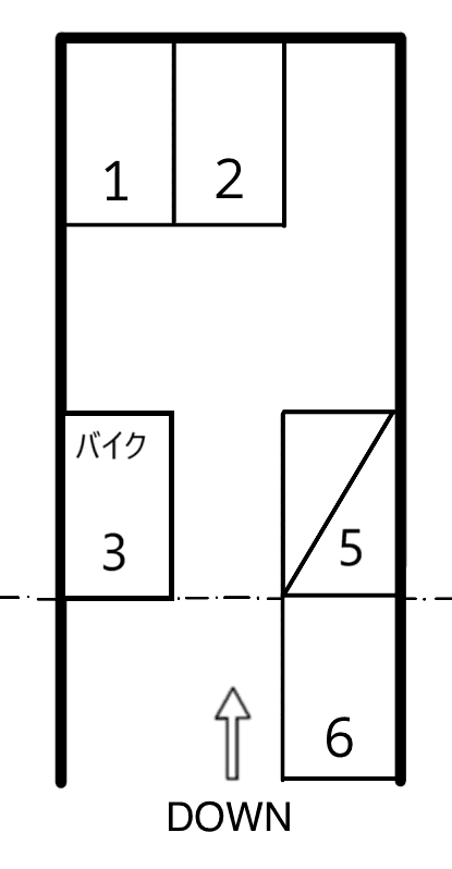 ジュピター１駐車場の駐車配置図