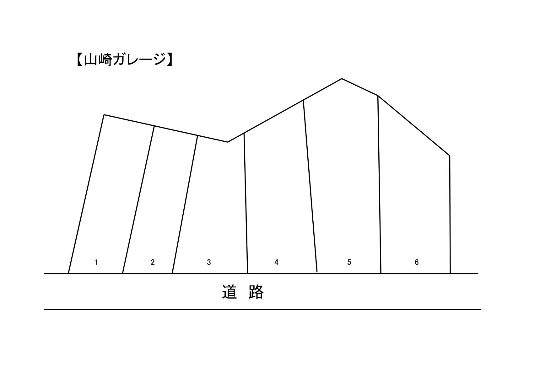 山崎ガレージの駐車配置図