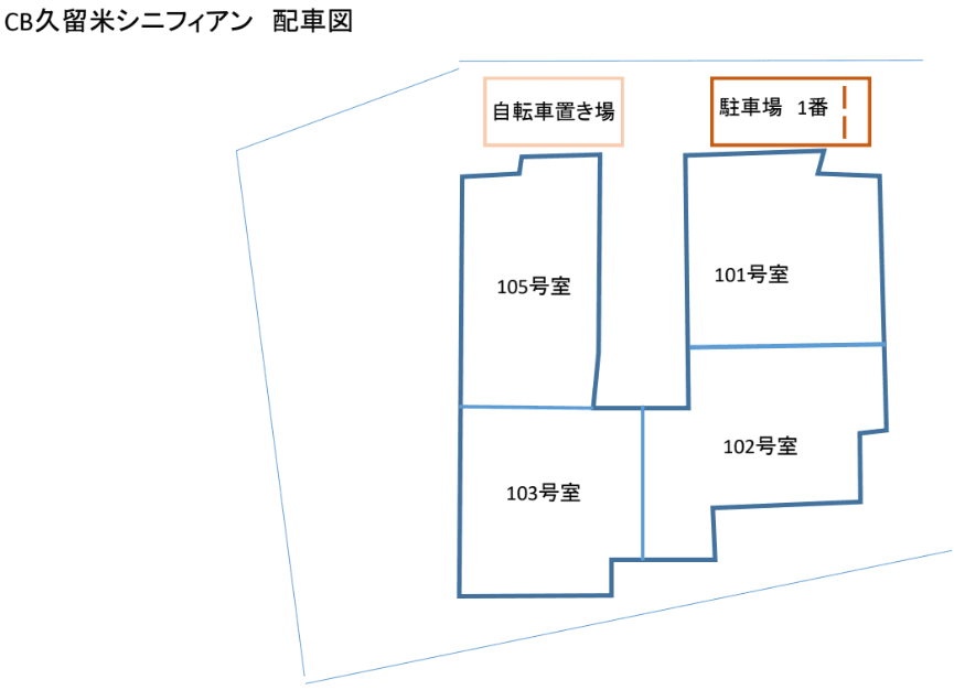CB久留米ｼﾆﾌｨｱﾝの駐車配置図