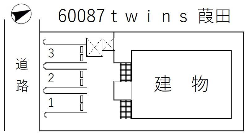 ｔｗｉｎｓ 葭田の駐車配置図