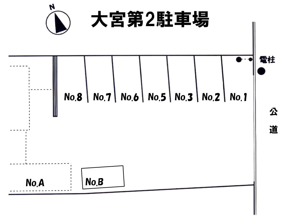 ワイズ・大宮 第2駐車場の駐車配置図