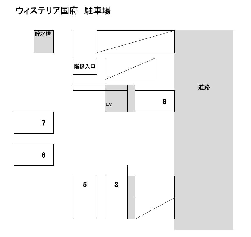 ウィステリア国府の駐車配置図