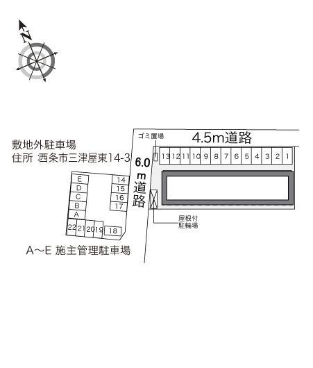 ＡＳＡＨＩ　Ｖ(33298)の駐車配置図