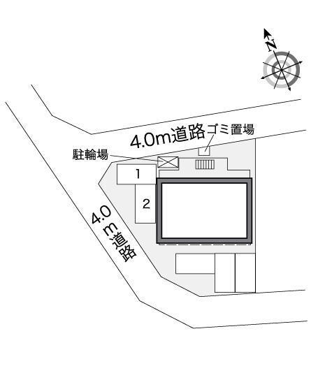 フラワーヴェイル(26841)の駐車配置図