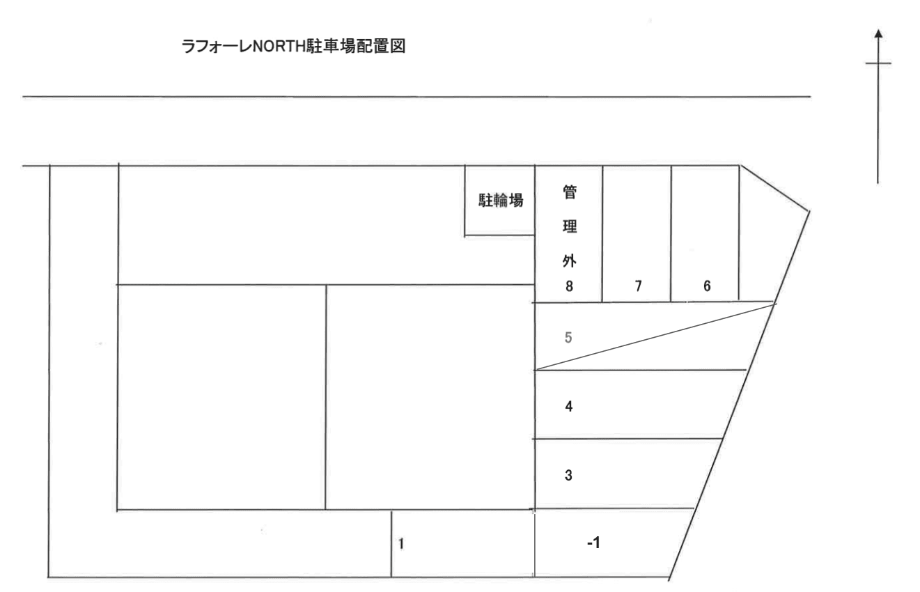 ラフォーレＮＯＲＴＨの駐車配置図