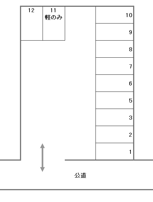 天神駐車場の駐車配置図